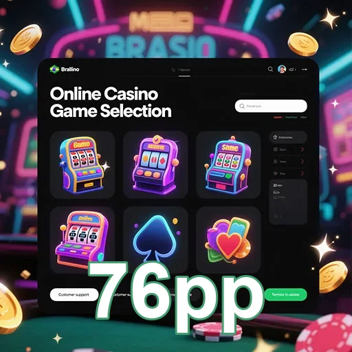 Seleção de jogos de cassino online no site 76pp, mostrando diversas opções de entretenimento.